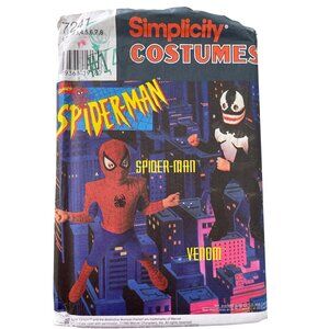 Simplicity 7241 Costume Pattern Sizes 3-8 Childs Spider Man & Venom Marvel UNCUT
